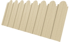 Профнастил C10A фигурный Grand Line 0,45 Print Elite Milky Wood TwinColor