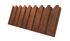 Профнастил С20A фигурный Grand Line 0,45 Print Premium Rowan Wood Intense FTC