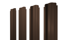 Штакетник П-образный B фигурный Grand Line 0,5 Atlas X RAL 8017 шоколад