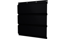 Софит металлический Классик v01 Grand Line центральная перфорация 0,45 Drap TX с пленкой RAL 9005 черный