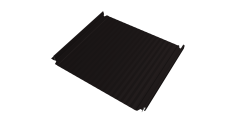 Кликфальц Double Pro Gofr Grand Line 0,5 PurLite Matt с пленкой на замках RAL 9005 черный