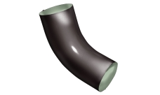 Колено 60 градусов Grand Line ПЭ 90мм RR 32 темно-коричневый