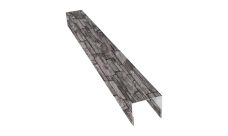 Планка П-образная заборная 24 0,45 Print Elite Fine Stone TwinColor (3м)