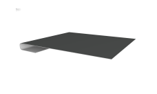 Планка завершающая Grand Line 0,5 Rooftop Бархат RAL 7016 антрацитово-серый (2м)