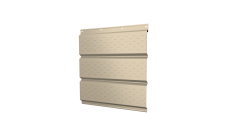 Софит металлический Grand Line полная перфорация 0,45 Drap TX с пленкой RAL 1015 светлая слоновая кость