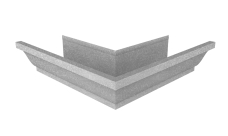 Угол желоба со сварным швом внешний Vortex Lite 130мм Zn