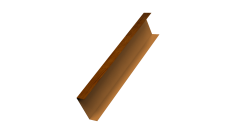 Декоративная накладка на столб универсальная 62х55 для забора жалюзи 0,45 Print Premium Golden Wood Intense FTC (1,8м)
