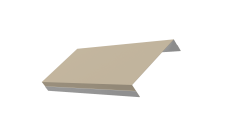 Ламель обратная 125 забора жалюзи Техас Grand Line 0,5 Satin RAL 1015 светлая слоновая кость