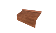 Ламель забора жалюзи Milan/Milan new стартовая/финишная для калиток и ворот 0,45 Print Premium Rowan Wood Intense FTC