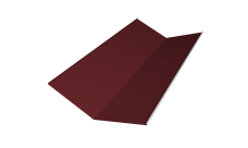 Планка ендовы нижней 300х300 0,4 PE с пленкой RAL 3005 красное вино (2м)