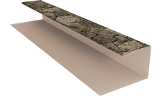 Планка П-образная Экобрус Grand Line 0,45 Принт Элит Королевский камень TwinColor (2м)