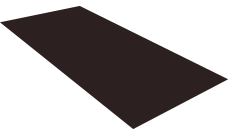 Плоский лист 0,5 Rooftop Бархат с пленкой RAL 9005 черный