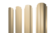 Штакетник П-образный A фигурный Grand Line 0,45 PE RAL 1014 слоновая кость