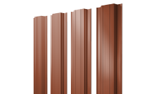 Штакетник Прямоугольный с прямым резом 0,45 Drap TX RAL 8004 терракота
