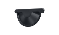 Заглушка торцевая универсальная Grand Line ПЭ 125мм RAL 7024 мокрый асфальт