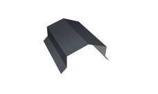 Парапетная крышка угольная 100мм 0,5 Satin с пленкой RAL 7024 мокрый асфальт (2м)