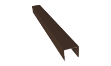 Планка П-образная заборная 24 0,5 Velur X RAL 8017 шоколад (2м)