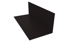 Планка примыкания 130х160мм 0,5 Rooftop Бархат RAL 9005 черный (2м)