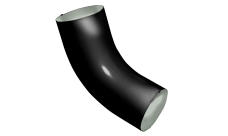 Колено 60 градусов Grand Line ПЭ 90мм RAL 9005 черный