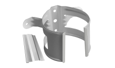 Кронштейн трубы на дерево GL PU 90 мм RAL 9003 сигнальный белый