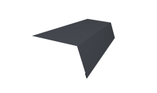 Планка карнизная для мягкой кровли 100х65 Grand Line 0,45 Drap TX RAL 7024 мокрый асфальт (2м)