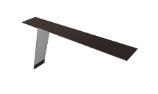 Планка карнизная фальц 130х80 0,5 PurPro Matt 275 RR 32 темно-коричневый (2м)