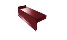 Планка торцевая сегментная Квадро профи Левая стартовая 0,5 Satin RAL 3005 красное вино