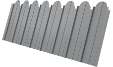 Профнастил C10A фигурный Grand Line 0,5 Satin RAL 7004 сигнальный серый