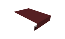 Планка околооконная сложная 300х50х18 (j-фаска) 0,45 Drap RAL 3005 красное вино (3м)