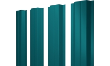 Штакетник П-образный A с прямым резом Grand Line 0,45 PE RAL 5021 водная синь