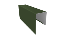 Планка П-образная заборная 17 Grand Line 0,5 Satin Matt TX RAL 6020 хромовая зелень (2,5м)