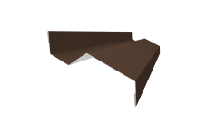 Планка примыкания внакладку 25х17х35х17 0,45 Drap RAL 8017 шоколад (2м)