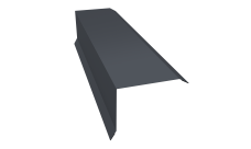 Планка торцевая 80х100 0,5 PurPro Matt 275 RAL 7024 мокрый асфальт (2м)