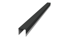 Планка вертикальная обратная для горизонтального монтажа штакетника Grand Line 0,45 PE RAL 7016 антрацитово-серый (2,5м)