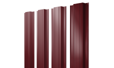 Штакетник Прямоугольный с прямым резом Grand Line 0,5 Satin RAL 3005 красное вино