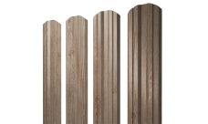 Штакетник Twin фигурный 0,45 Print Elite White Wood TwinColor