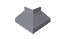 Угол отлива внешний 50 0,45 Drap TX с пленкой RAL 7004 сигнальный серый