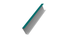 Декоративная накладка на столб универсальная 80х80 для забора жалюзи Grand Line 0,45 PE RAL 5021 водная синь (2,5м)