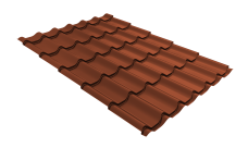 Металлочерепица Классик ("Classic") v01 0,5 Satin Matt RAL 8004 терракота