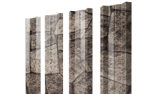 Штакетник М-образный A с прямым резом 0,45 Print Elite King Stone TwinColor