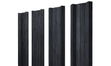 Штакетник М-образный A с прямым резом 0,45 Print Premium Grey Wood TwinColor
