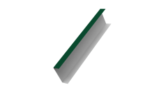 Декоративная накладка на столб универсальная 62х55 для забора жалюзи 0,5 Satin RAL 6005 зеленый мох (3м)