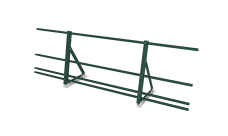 Ограждение кровельное со снегозадержателем на фальц Optima 0,65х2м RAL 6005