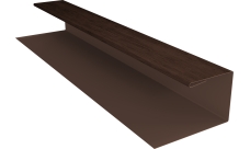 Планка П-образная Экобрус Grand Line 0,45 Print Premium Antique Wood TwinColor (2м)