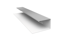 Планка П-образная завершающая сложная Корабельная Доска Grand Line 0,45 PE-Double с пленкой RAL 9003 сигнальный белый (2м)