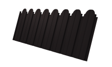 Профнастил C10B фигурный Grand Line 0,5 Rooftop Бархат RAL 9005 черный