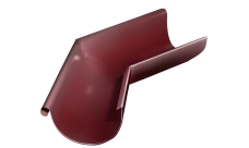 Угол желоба внешний Grand Line ПУ 135гр 125мм RAL 3005 красное вино