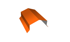 Парапетная крышка угольная 125мм Grand Line 0,45 PE с пленкой RAL 2004 оранжевый (3м)