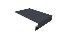 Планка околооконная сложная 250х50х18 (j-фаска) Grand Line 0,45 Drap TR RAL 7024 мокрый асфальт (2м)