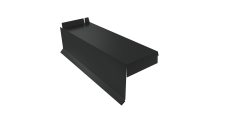 Планка торцевая сегментная Квадро профи Grand Line Левая стартовая 0,45 Drap TX RAL 7016 антрацитово-серый